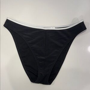 Abercrombie Black Bikini Bottom with White Trim
